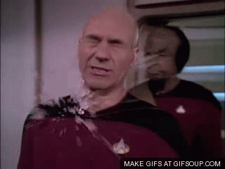 Me as Picard being hit by SCOM helper
