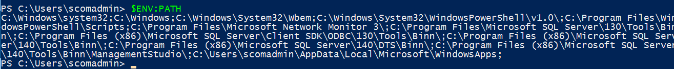 What's my path? Windows PowerShell example of $PATH